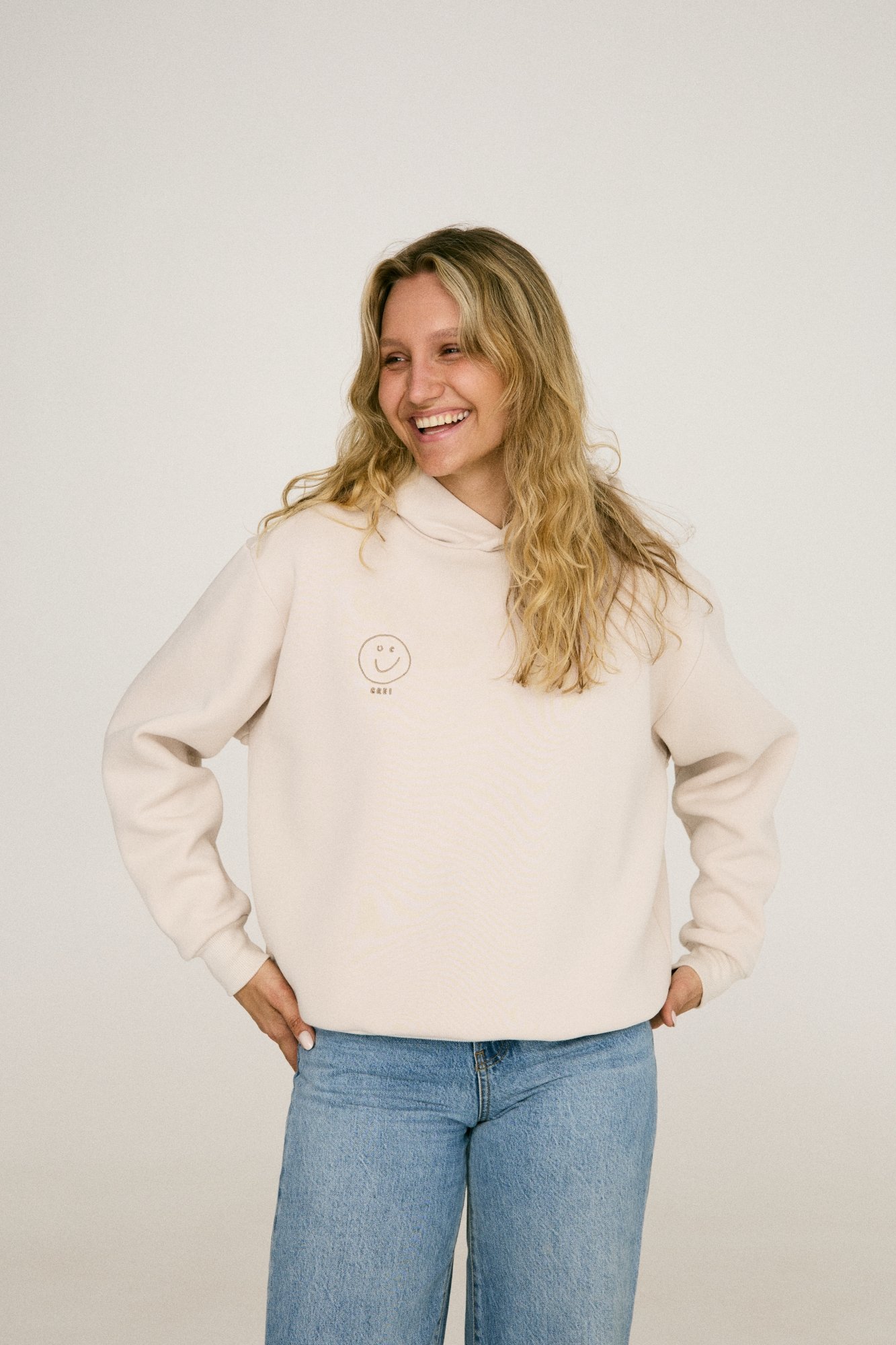 SAND MINIMAL HOODIE - WARM FALL WINTER HOODIE